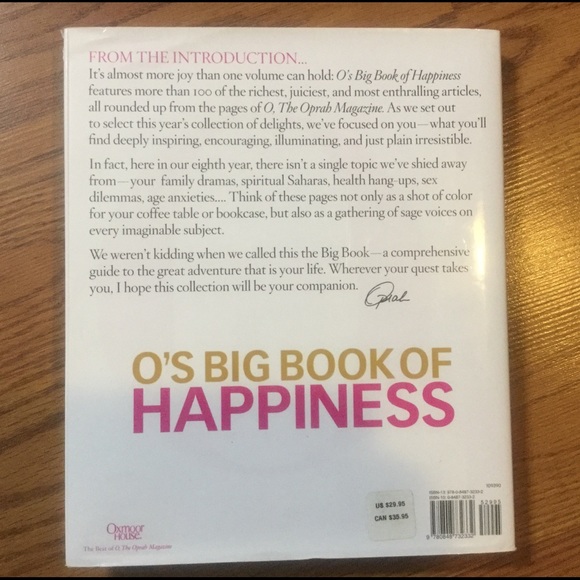 Like New Oprah Winfrey O'S BIG BOOK OF HAPPINESS!! - Picture 3 of 8
